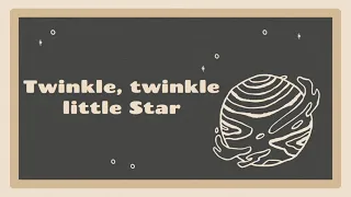 Karaoke Twinkle Twinkle Little Star with Lyrics. Instrumental Piano Music.