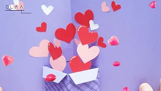 팝업 카드 만들기/ 쉬워요/ 팝업 기초/ Make a pop-up card/ DIY card