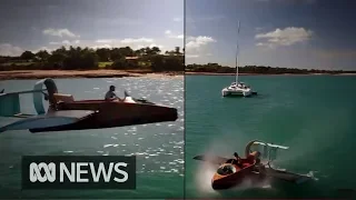 Darwin man stuns locals with a hovercraft built in his carport | ABC News