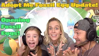 Opening Fossil Eggs!! We LOVE The New Roblox Adopt Me Dinosaur Update!!