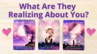 💜WHAT HAVE THEY REALIZED ABOUT YOU? 🌷PICK A CARD 💝 LOVE TAROT READING 🌈 TWIN FLAMES 👫 SOULMATES