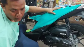 tutorial cara pasang stiker/scotlet pada motor BEAT deluxe,dijamin pemula 💯%bisa.