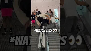 He Flew Over The Escalator 😱🚨 #shorts #youtubeshorts