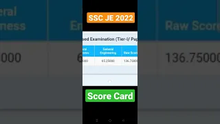 | SSC JE 2022 Score card | SSC JE 2023 |