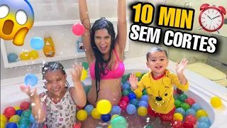 10 MINUTOS DE VÍDEO SEM CORTES NA BANHEIRA COM MEUS FILHOS!! *olha isso* 😱