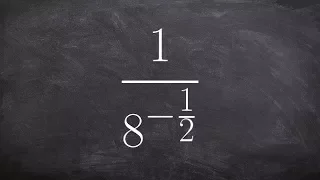 Learn how to rewrite an expression with a negative fraction power in denominator