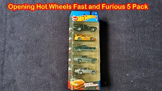 Opening Hot Wheels Fast and Furious 5 pack