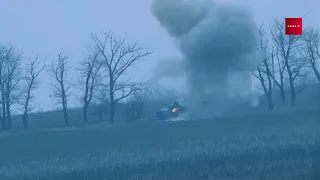 The destruction of Ukrainian tanks by Russian ATGM crews