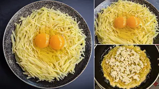 Just Chop Potatoes & Add 2 Eggs | Simple Potato Egg Healthy Breakfast | Inexpensive Delicious Recipe
