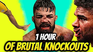 1 Hour Of BRUTAL MMA - Knockouts & Scary Moments