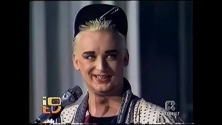 BOY GEORGE & BRIGITTE NIELSEN - Interview (Festival 1987 Italy TV)