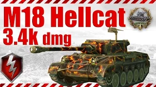 M18 Hellcat, 7 kills, 3.4k dmg,  M, Wot Blitz