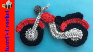 Crochet Motorbike Tutorial - Crochet Applique Tutorial