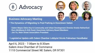 Business Advocacy Committee Meeting - Downtown Parking & Legislative Update - April 6, 2023