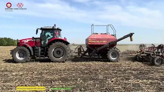 💥Трактор Massey Ferguson 7726S 240 260к с  + сівалка АПК 7 5 Партнер Partner  Огляд роботи в полі