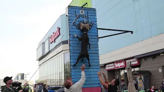 Pitbull Show. Wall climbing. Kazakhstan. Almaty