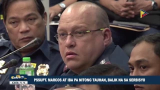 P/SSupt. Marcos at iba pa nitong tauhan, balik na sa serbisyo