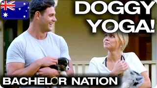 Sophie And Apollo Practice Doga (Yoga For Dogs...) | The Bachelorette Australia