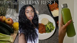 SUNDAY RESET | JUICE CLEANSE, MEAL PREP, NEW HAIR