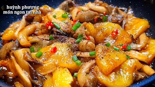 Món chay ngon dễ làm từ NẤM BÀO NGƯ chua chua cay cay ăn hoài không ngán