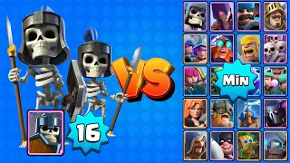 GUARDIAS NV 16 vs TODAS LAS CARTAS AL MÍNIMO | Clash Royale