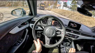 2016 Audi A4 S Line B9 [2.0 TDI 150HP] |0-100| POV Test Drive #1111 Joe Black