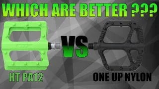 HT PA 12 VS ONEUP COMP NYLON PLATOFRM PEDALS // WEIGHT SPECIFICATION TYPES