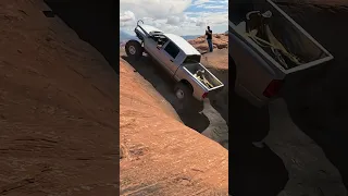 Mega Cab Hemi Powered Dodge On Devils Hot Tub on Hells Revenge Trail in Moab Full Size Invasion 2023