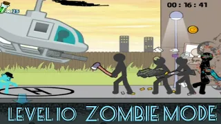 Anger of stick 5: zombie / level 10 zombie mode / arg 170 weapon / friend with gun