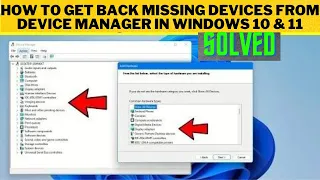 How to Get Back Missing Devices from Device Manager in Windows 10 & 11