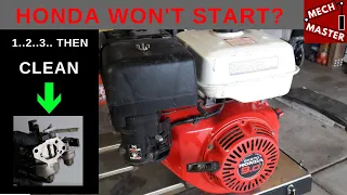 Small Engine Repair Honda Won't Start?