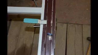 We make sliding gates: 7 Lock the lock into the gate.