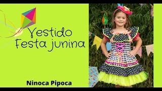 Vestido Festa Junina Luxo Preto