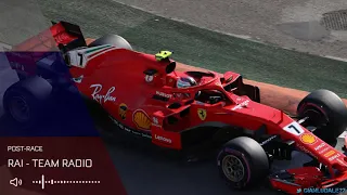 Kimi Raikkonen 2018 Russian GP Post-Race Radio