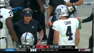 Jon Gruden And Derek Carr Got Into It On The Sidelines