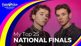 My Top 25 - National Finals (19 Feb) | Eurovision 2023