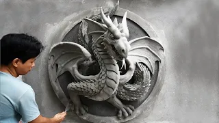 How to make a legendary dragon with cement