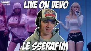 LE SSERAFIM (르세라핌) 'EASY', 'Perfect Night' & 'Swan Song' Live at Vevo | REACTION