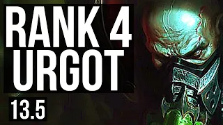 URGOT vs DARIUS (TOP) | Rank 4 Urgot, Legendary, 300+ games | KR Grandmaster | 13.5