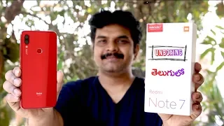 Redmi Note 7 (indian Retail Unit) Unboxing & initial impressions ll in Telugu ll