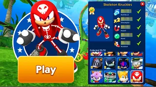 Sonic Dash - Skeleton Knuckles Unlocked and Fully Upgraded - Halloween Mod - Run Gameplay