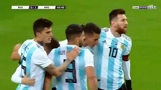 اهداف مباراه الارجنتين وروسيا 1-0 - اجويرو يسجل - حفيظ دراجي - مباراه ودية -11-11-2