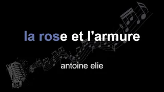 antoine elie | la rose et l'armure | lyrics | paroles | letra |