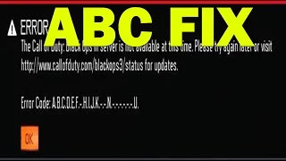 Call Of Duty Error: ABC... Server Not Available - OFFICIAL FIX-