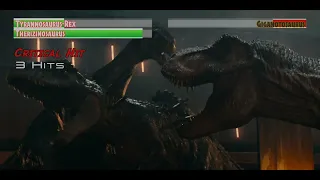 Tyrannosaurus-Rex vs Giganotosaurus...with healthbars