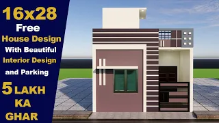 16x28 small house plans in 3d