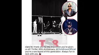 #ciara shares rehearsal footage with #breezy after the AMAs canceled his #michaeljackson tribute