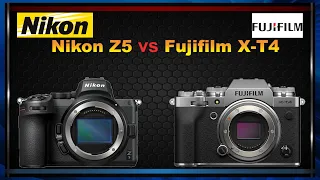 Nikon Z5 vs Fujifilm X-T4  Comparison video (Spec Comparison)