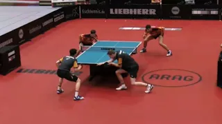 Timo Boll/Patrick Franziska vs Qiu Dang/Benedikt Duda | Tokyo Team Challenge 2021 Highlights