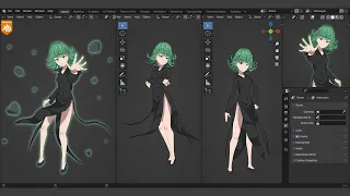 How to make Anime girl in Blender 3.3  -【Timelapse】